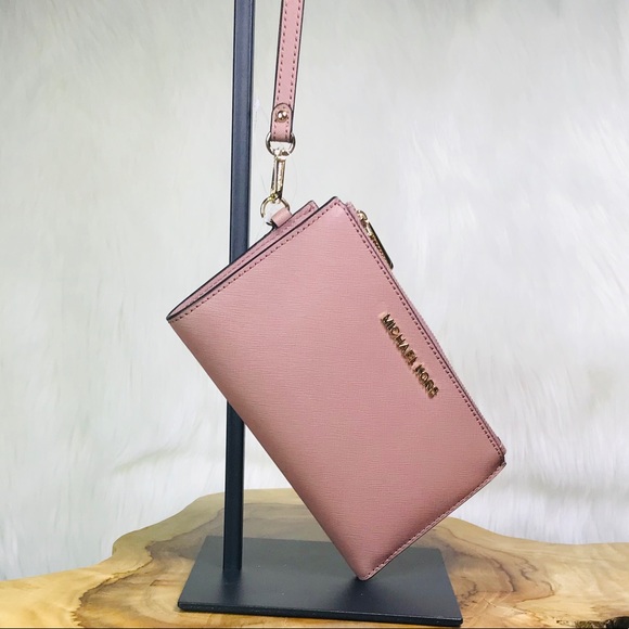 Michael Kors Jet Set Travel Double Zip Wristlet - Picture 7 of 8